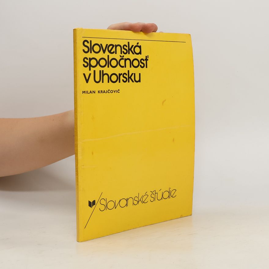 Milan Krajčovič Slovenská spoločnost̕ v Uhorsku