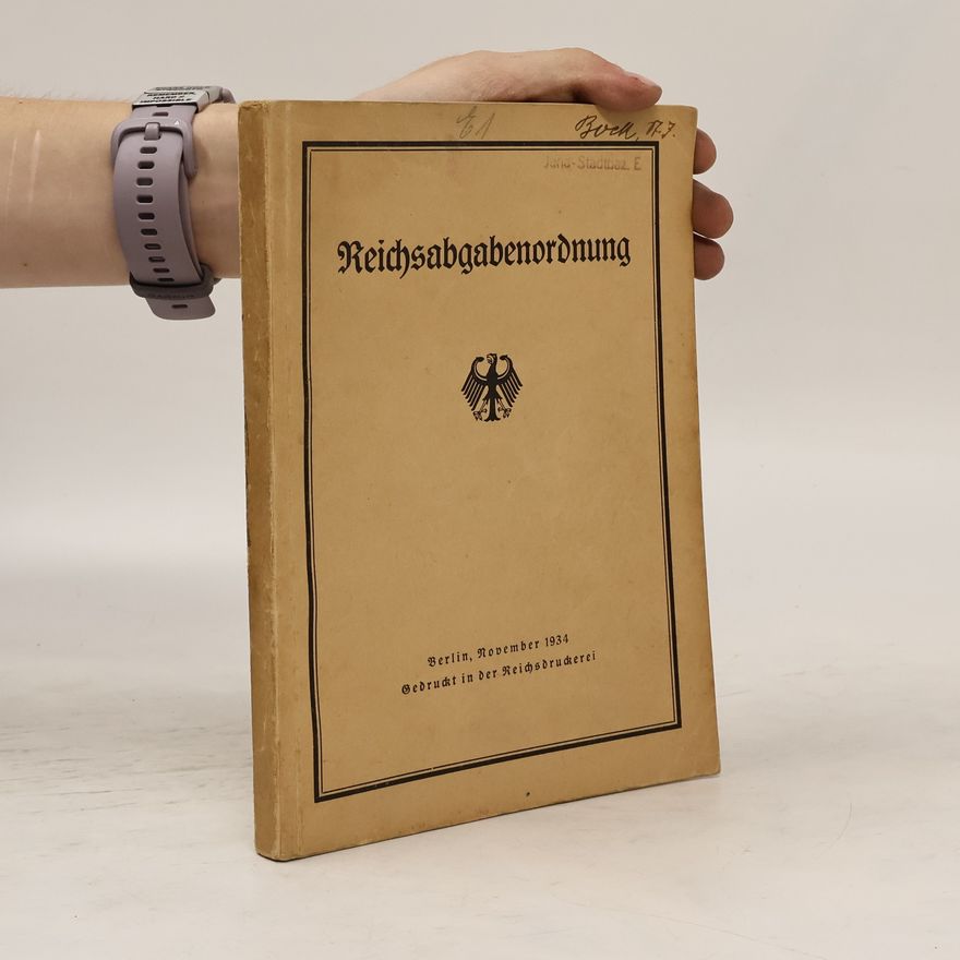 Collectif d'auteurs Reichsabgabenordnung Steueranpassungsgeseh