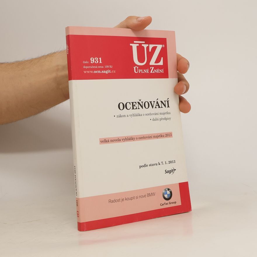 Česko Zákon o oceňování majetku (1997, novela 2012) Oceňování : zákon a vyhláška o oceňování majetku : další předpisy : velká novela vyhlášky o oceňování majetku 2013 : podle stavu k 7.1.2013 Zákon č. 151