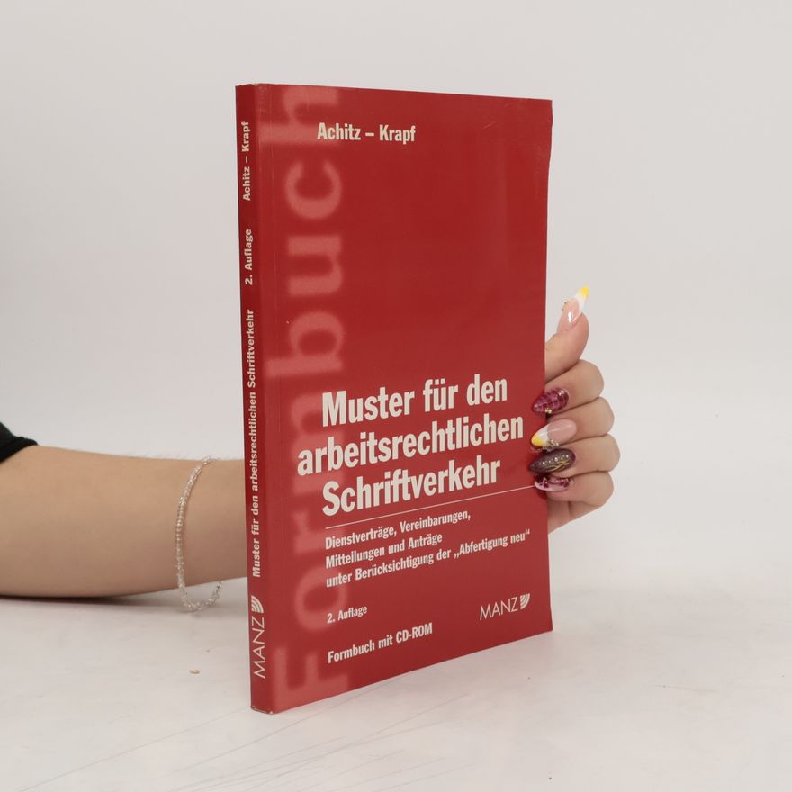 Bernhard Achitz Muster für den arbeitsrechtlichen Schriftverkehr