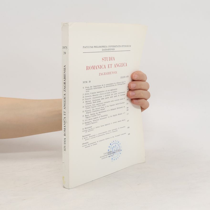 Kolektív autorov Studia romanica et anglica 39/1975