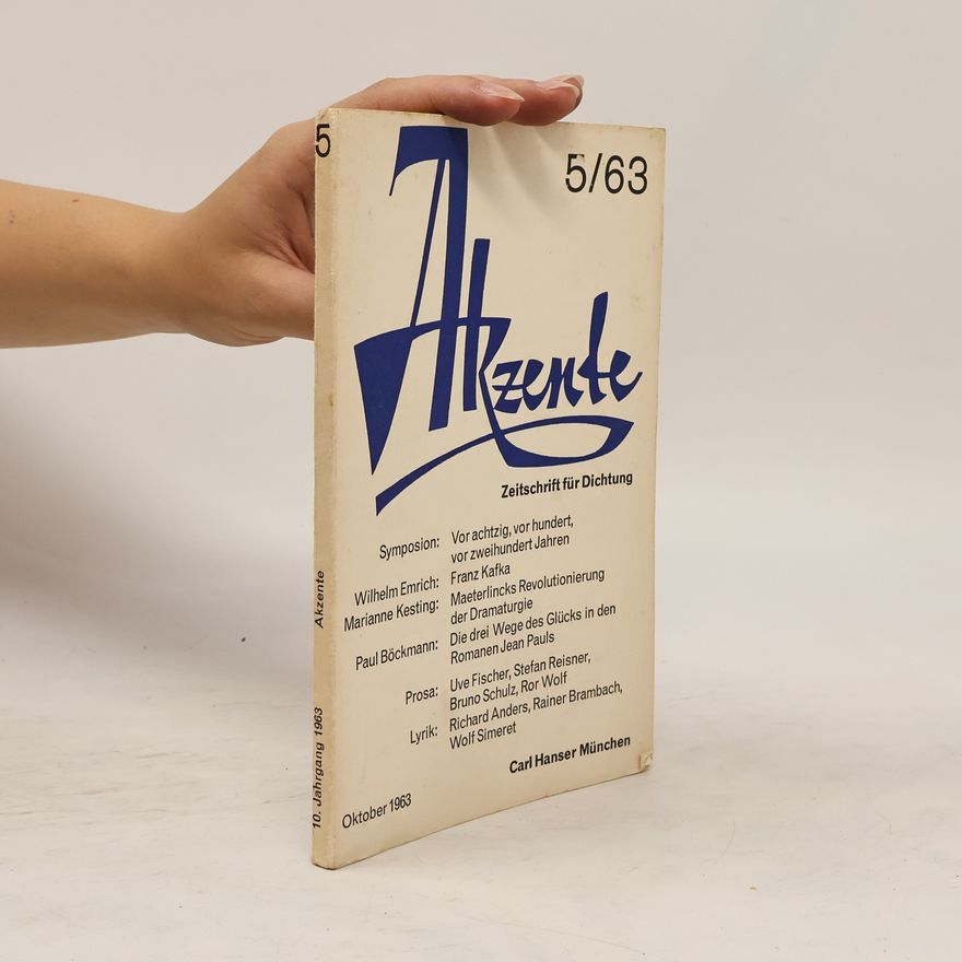 Autorenkollektiv Akzente: Zeitschrift für Dichtung. Heft 4/63