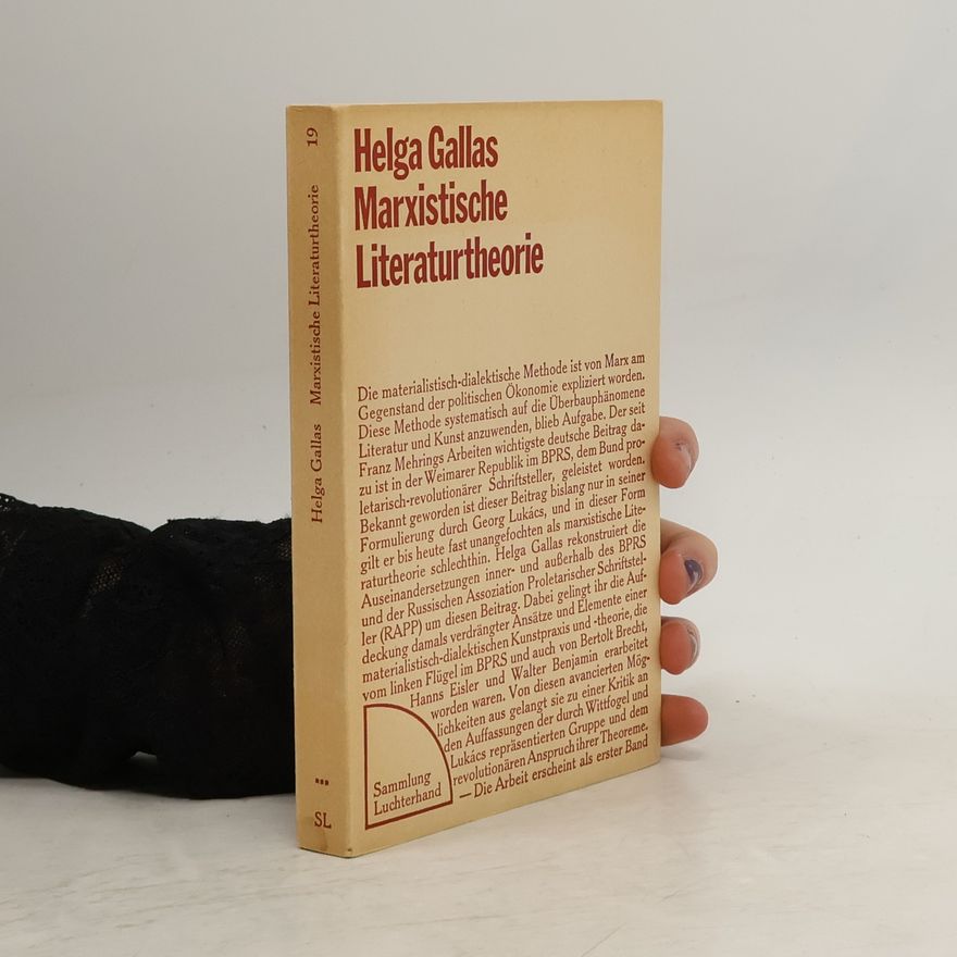 Helga Gallas Marxistische Literaturtheorie