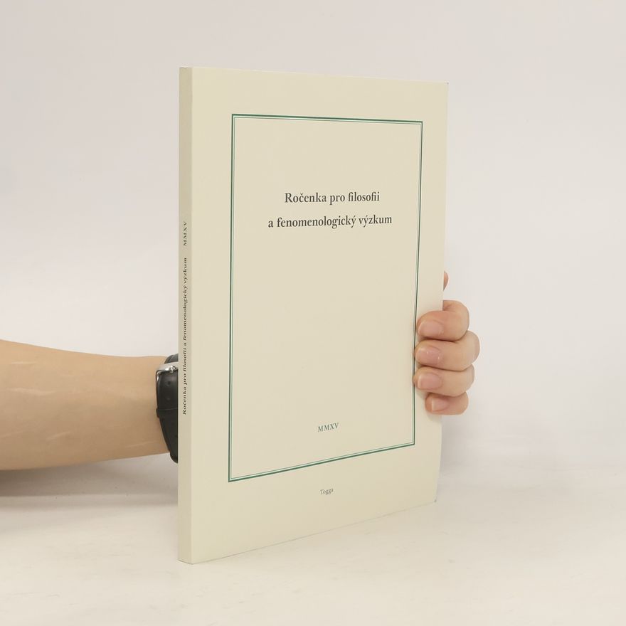 Ladislav Benyovszky Ročenka pro filosofii a fenomenologický výzkum 2015