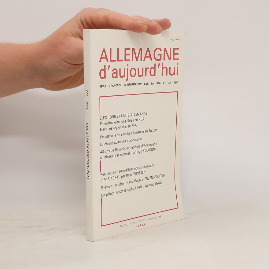 Various authors Allemagne d'aujourd'hui 112