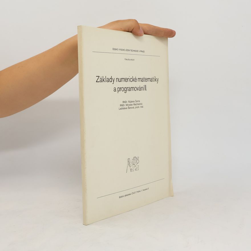 Ladislava Šánová Základy numerické matematiky a programování II.