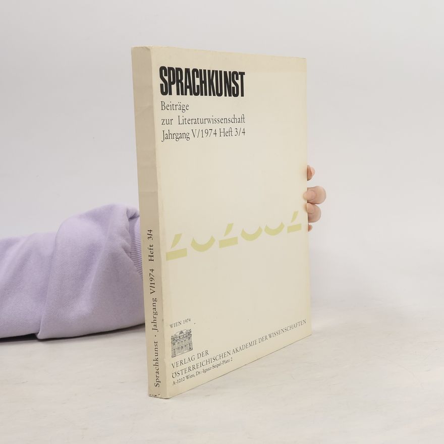 AA.VV. Sprachkunst. Beitrage Zur Literaturwissenschaft / Jahrgang V/1974. Haft 3/4