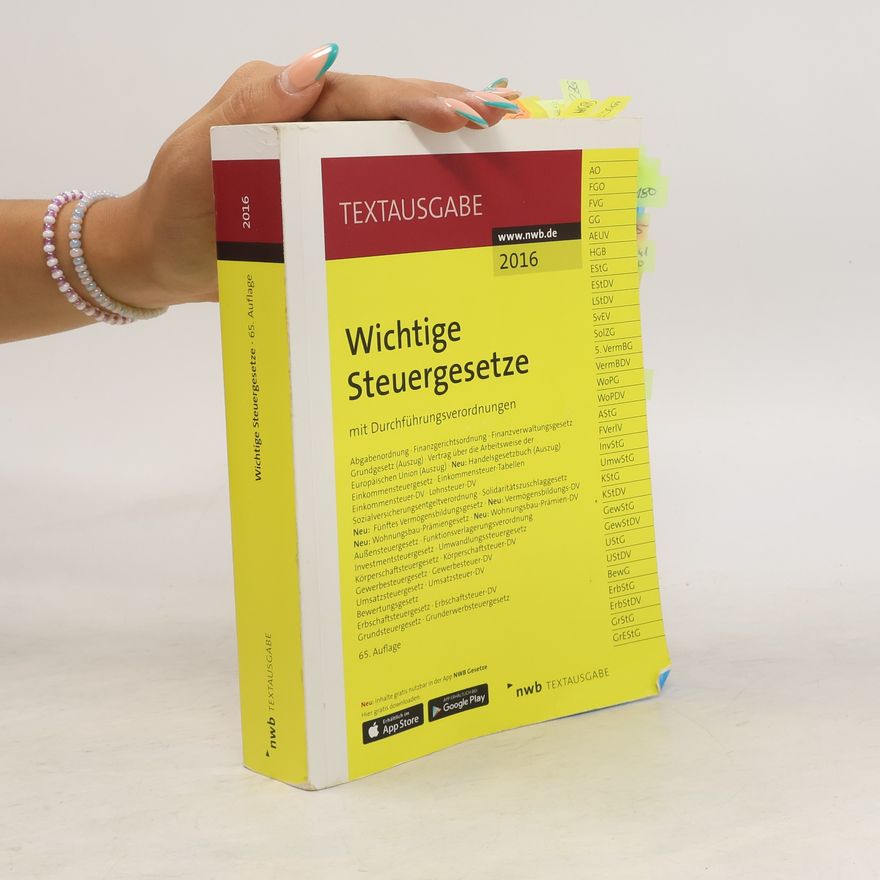 Kolektiv autorů Wichtige Steuergesetze
