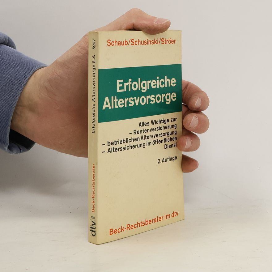 Günter Schaub Vorsorge für das Alter