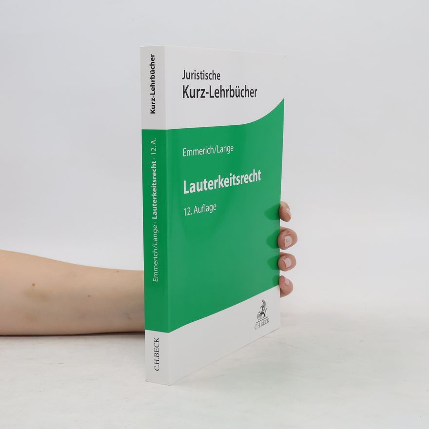 Volker Emmerich Lauterkeitsrecht