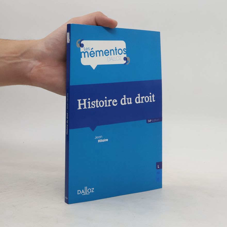 Jean Hilaire Histoire du droit