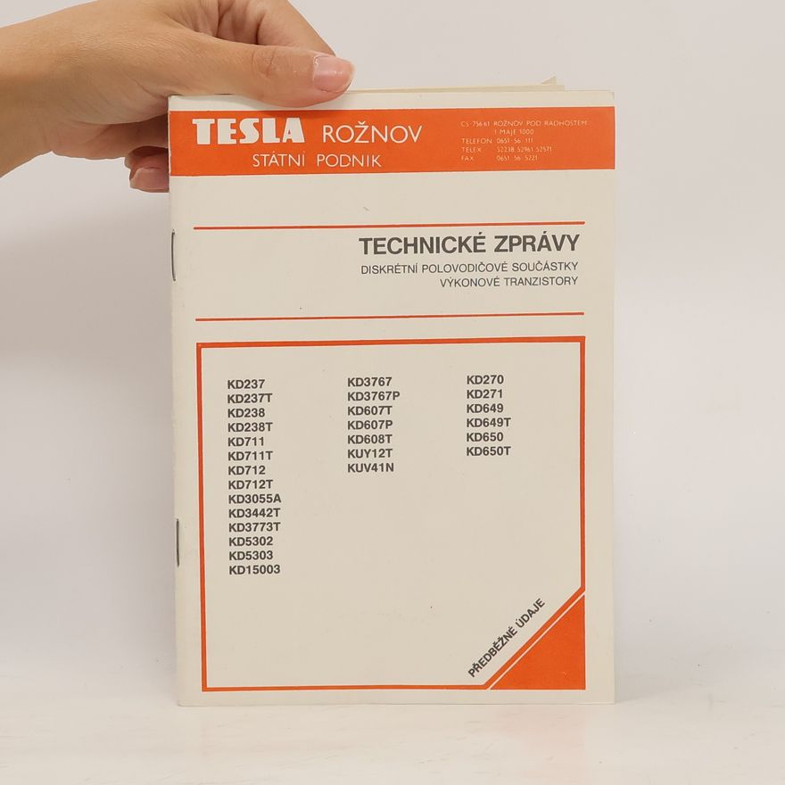 Autorenkollektiv Technické zprávy. Diskrétní polovodičové součástky