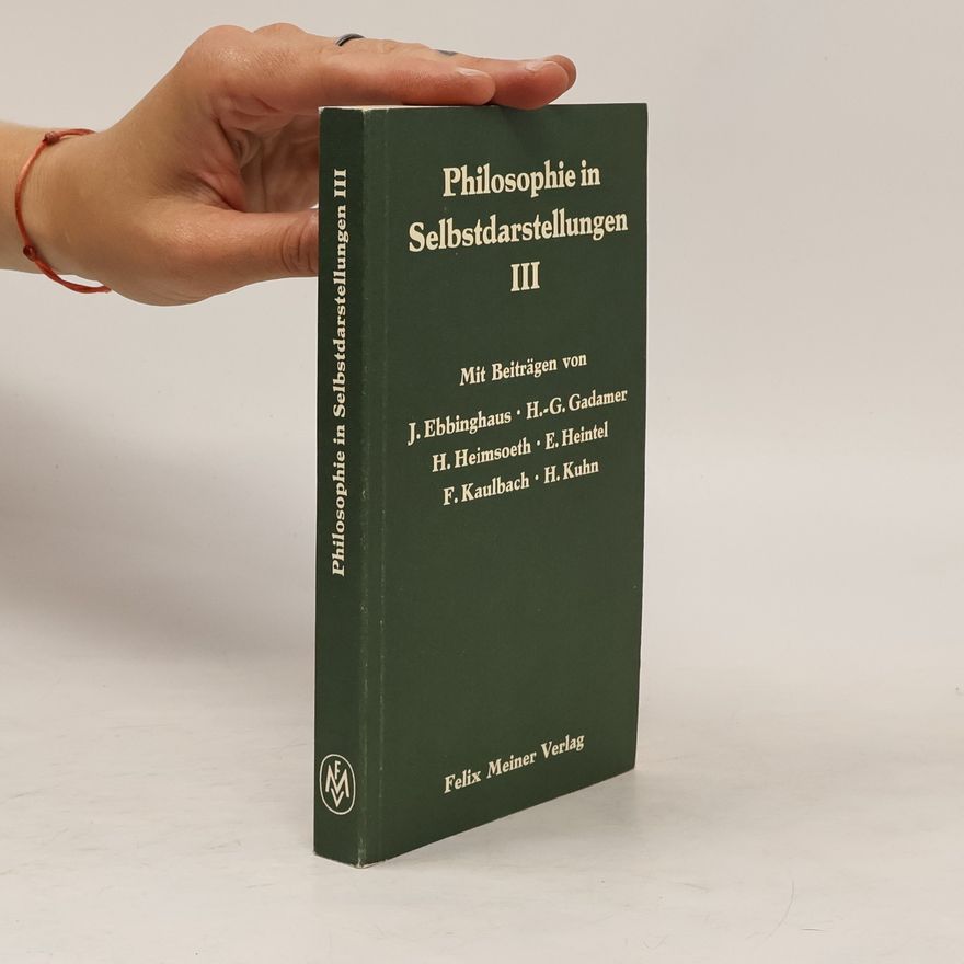 Ludwig J. Pongratz Philosophie in Selbstdarstellungen III.
