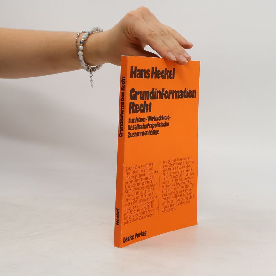 Hans Heckel Grundinformation Recht
