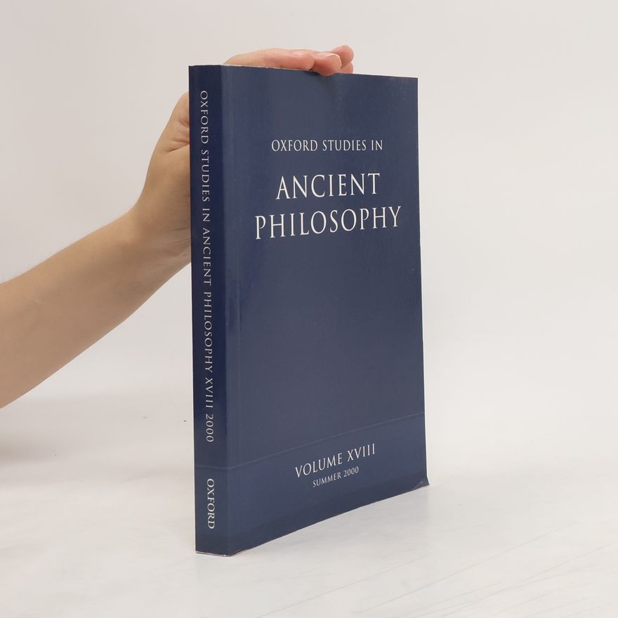 David Sedley Oxford Studies in Ancient Philosophy
