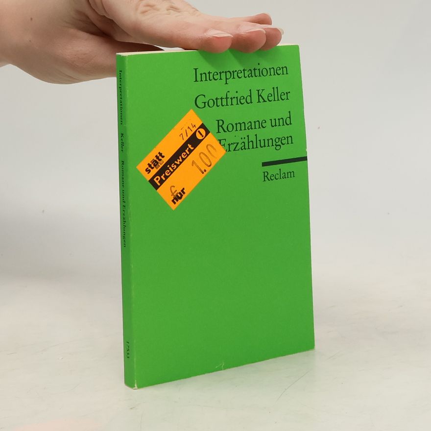 Walter Morgenthaler Gottfried Keller, Romane und Erzählungen