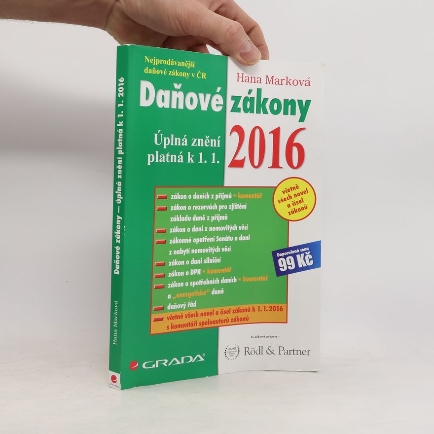 Hana Marková Daňové zákony 2016