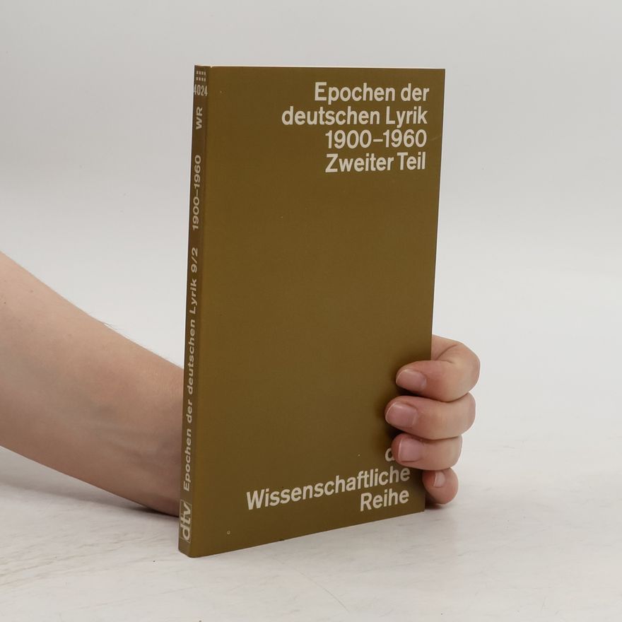 Gisela Lindemann Epochen der deutschen Lyrik 1900-1960. Zweiter Teil