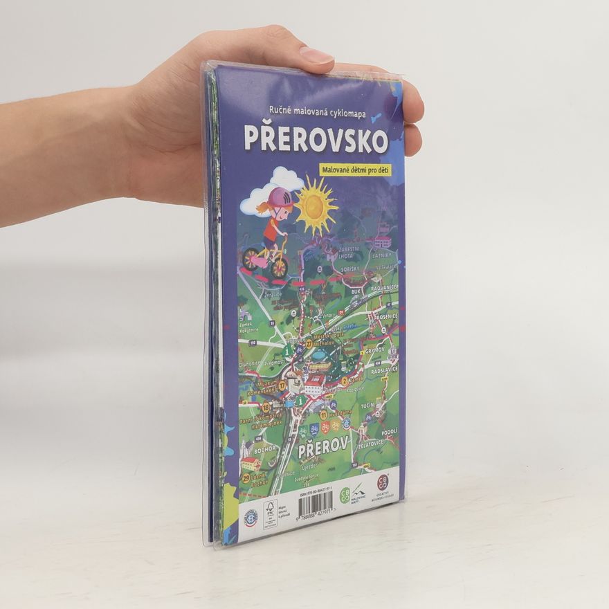Vladimír Šuster Ručně malovaná cyklomapa Přerovsko