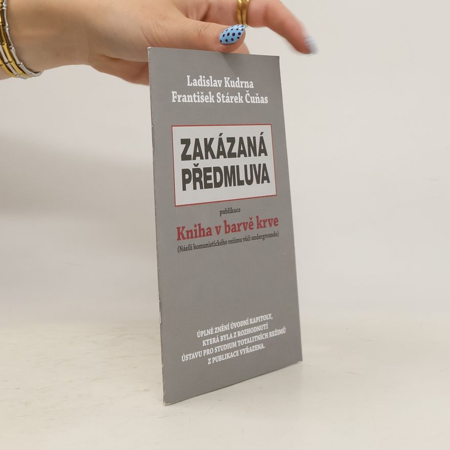 František Stárek Zakázaná předmluva: Publikace Kniha v barvě krve