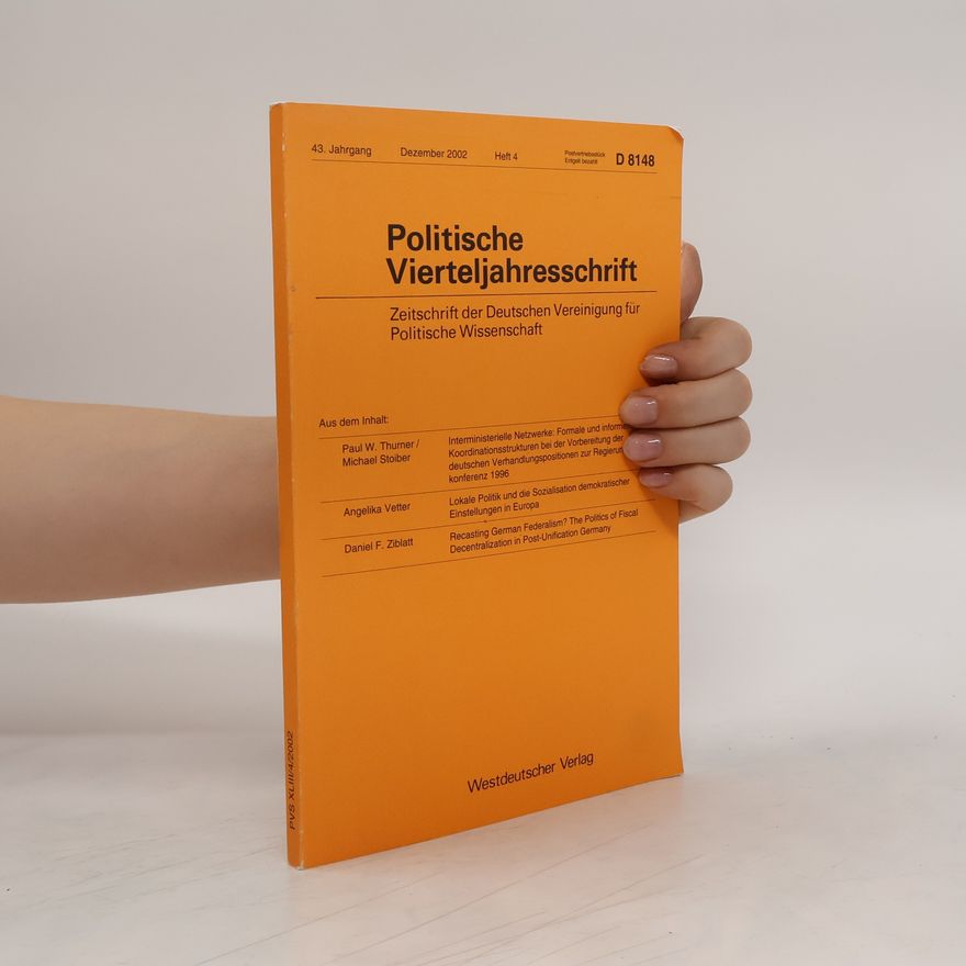 kolektiv Politische Vierteljahresschrift 12/2002 Heft 4