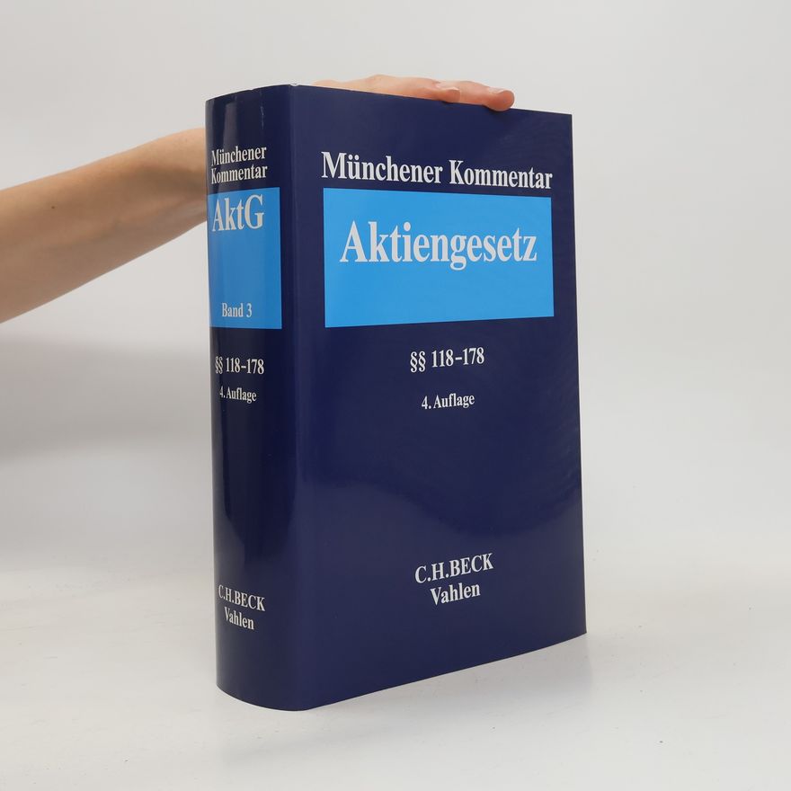 Collectif d'auteurs Münchener Kommentar zum Aktiengesetz 3