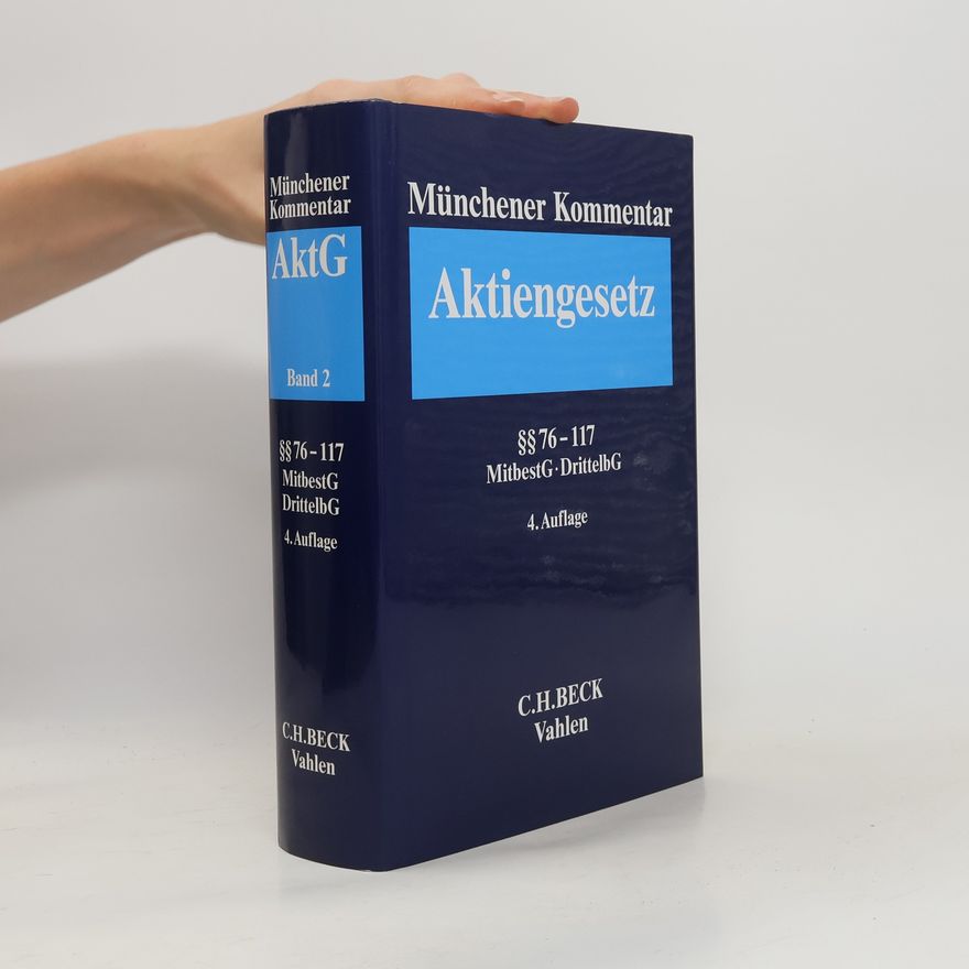 Susanne Kalss Münchener Kommentar zum Aktiengesetz