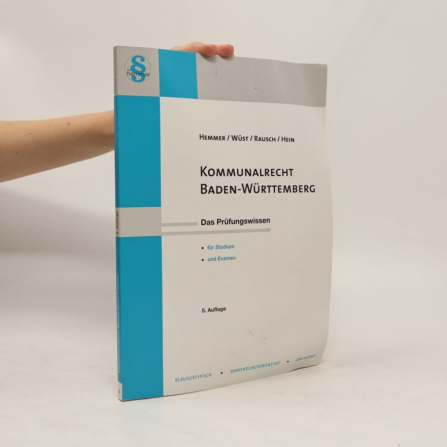 Karl-Edmund Hemmer Kommunalrecht Baden-Württemberg
