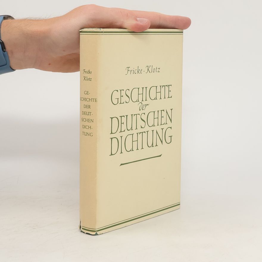 Gerhard Fricke Geschichte der deutschen Dichtung