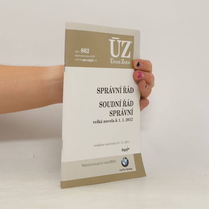 Česko ÚZ č. 862 : Správní řád. Soudní řád správní.