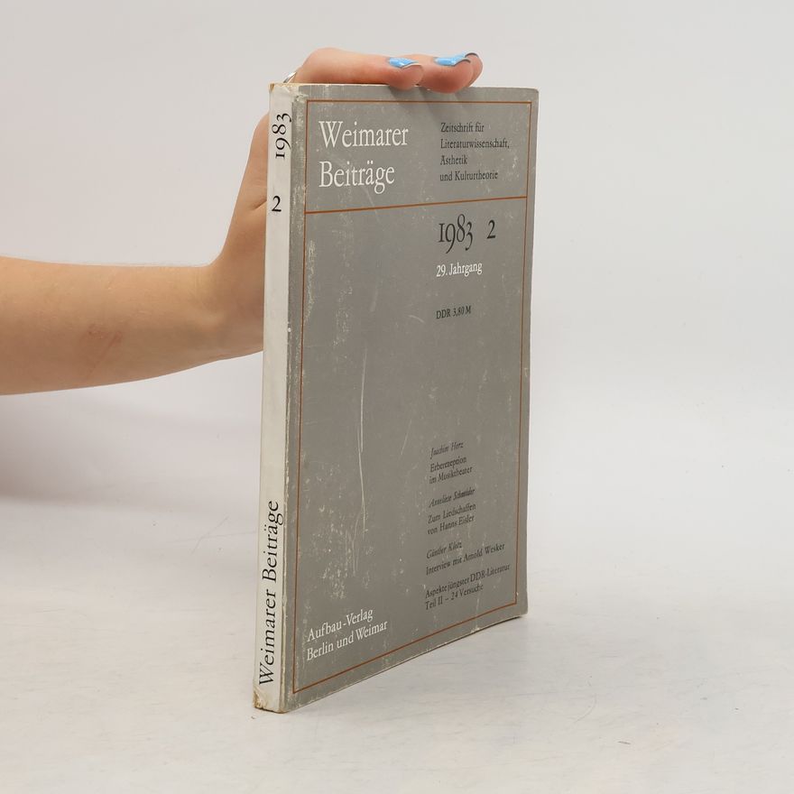 Collectif d'auteurs Weimarer Beiträge 2/1983