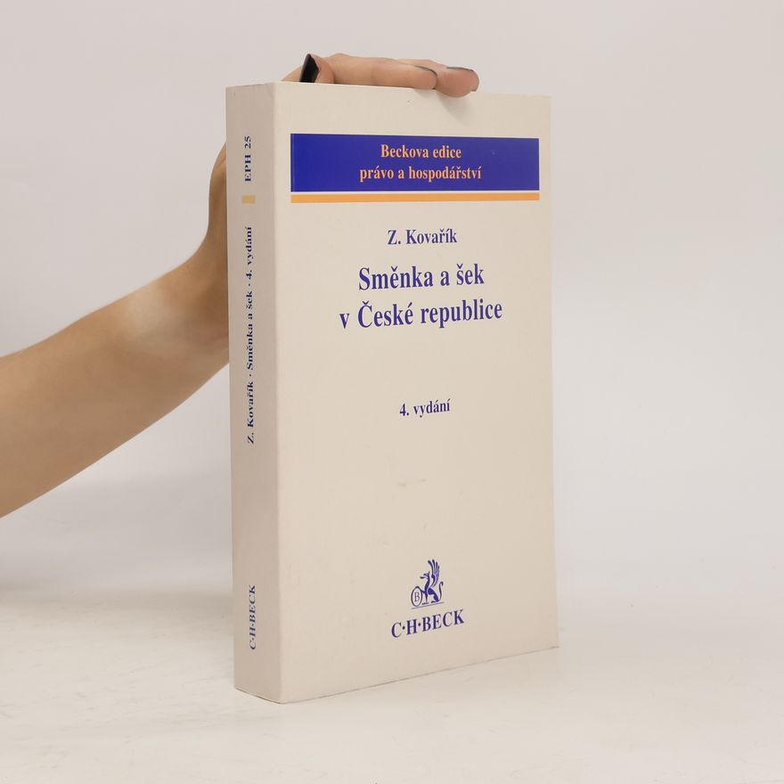 Zdeněk Kovařík Směnka a šek v České republice