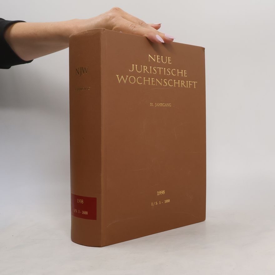 Collectif d'auteurs Neue Juristische Wochenschrift 1998. I/5. 1-1888