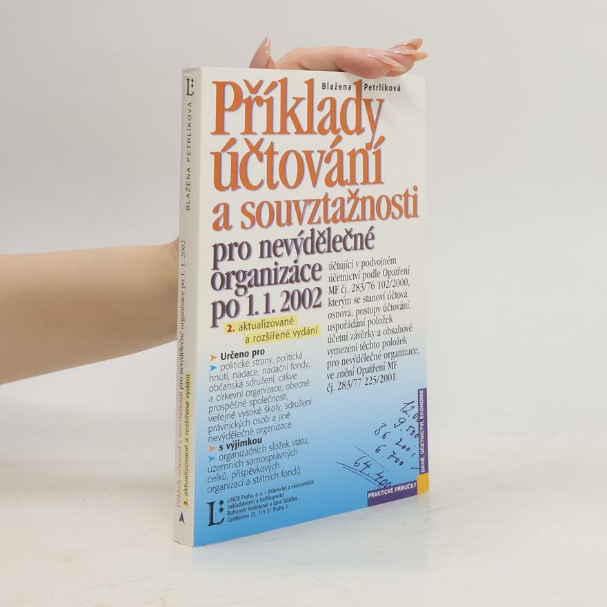 Blažena Petrlíková Praktické příručky: Příklady účtování a souvztažnosti pro nevýdělečné organizace po 1.1. 2002