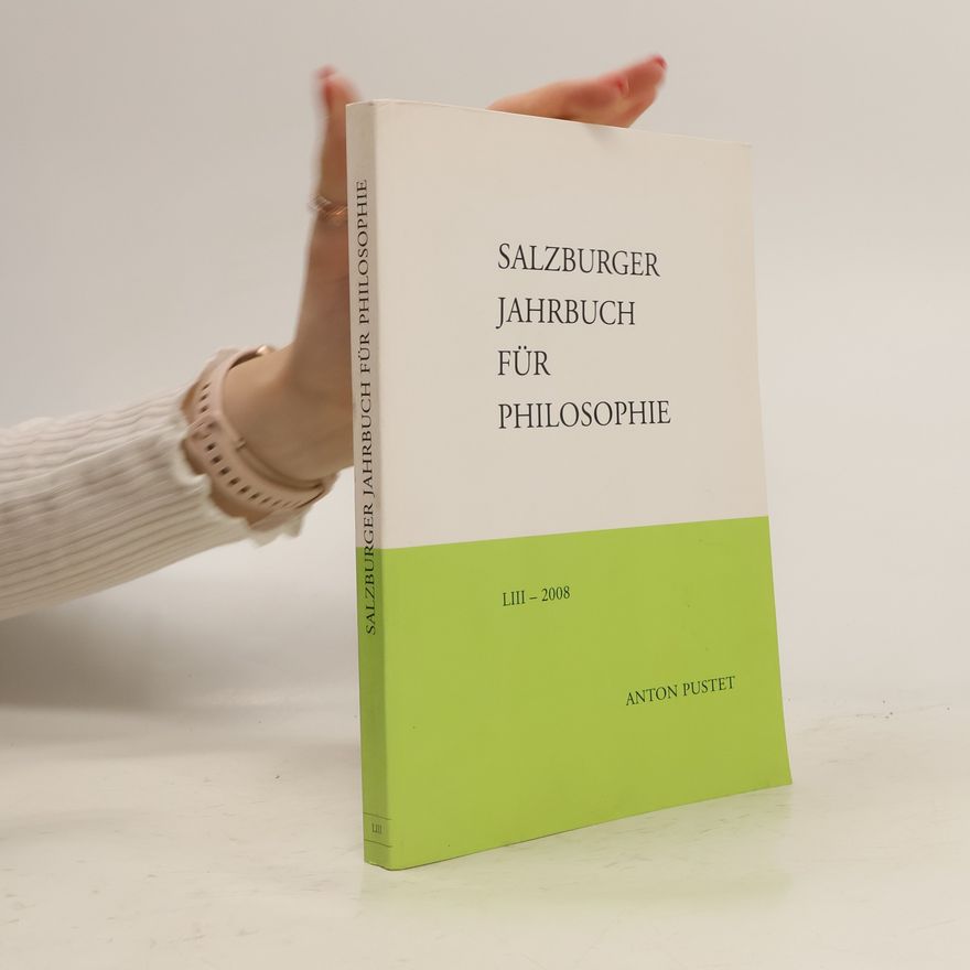 AA.VV. Salzburger Jahrbuch für Philosophie LIII - 2008