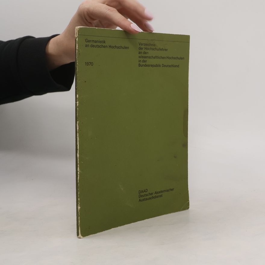 AA.VV. Germanistik an deutschen Hochschulen 1970