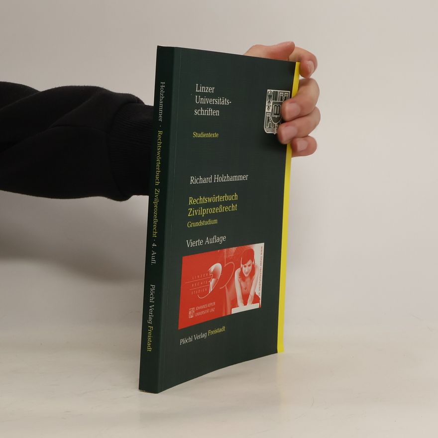 Richard Holzhammer Rechtswörterbuch Zivilprozeßrecht