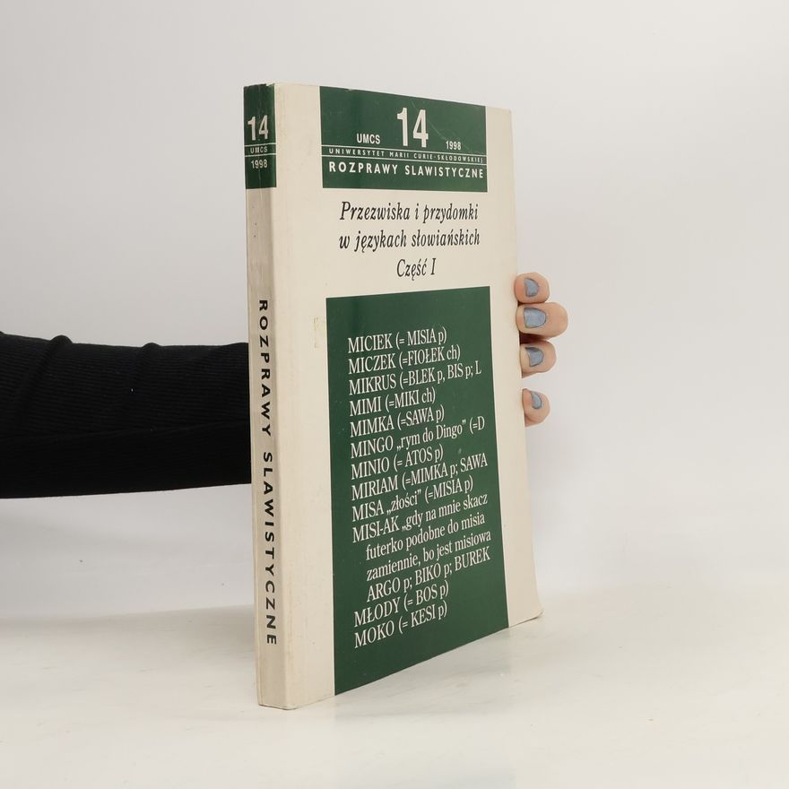 Various authors Przezwiska i przydomki w językach słowiańskich I.
