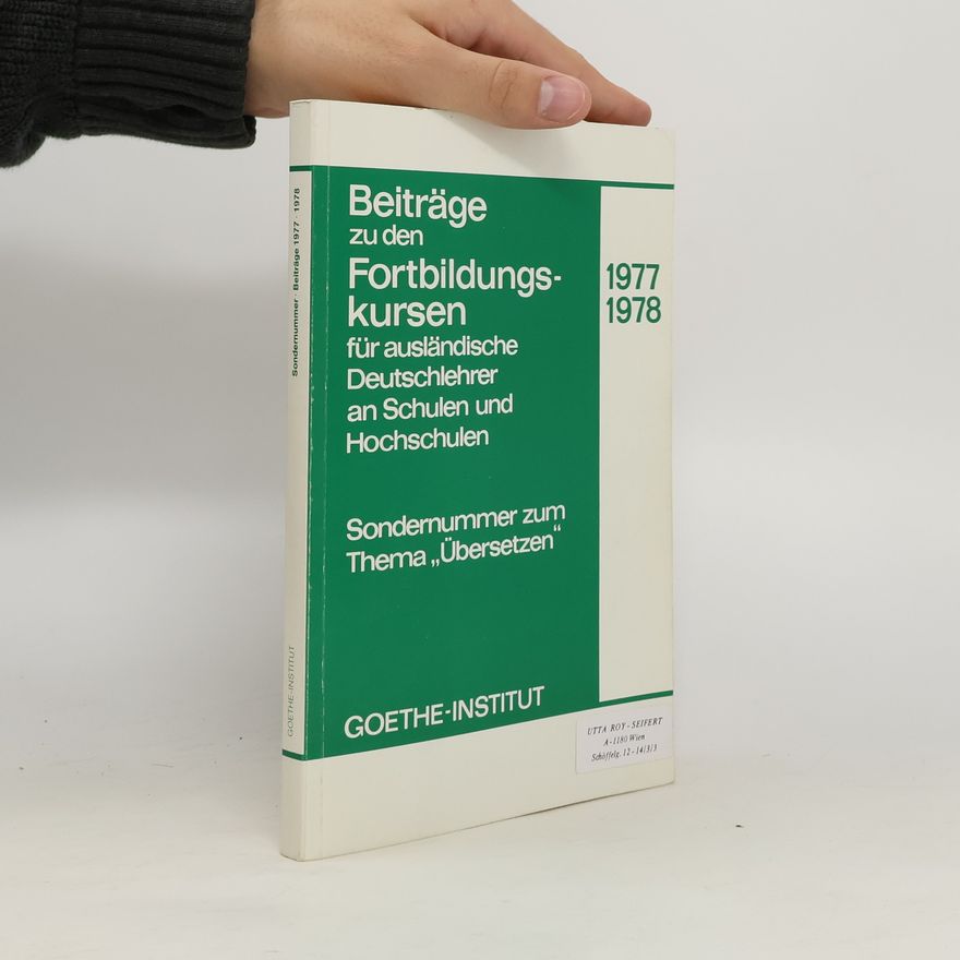 Collectif d'auteurs Beiträge zu den Fortbildungskursen 1977-1978