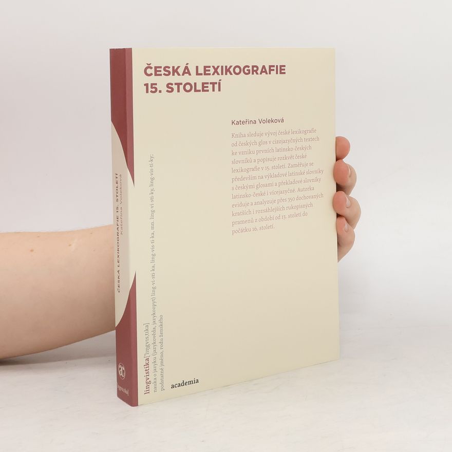 Kateřina Voleková Česká lexikografie 15. století