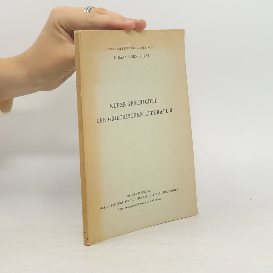 Johann Kornprobst Kurze Geschichte der griechische Literatur