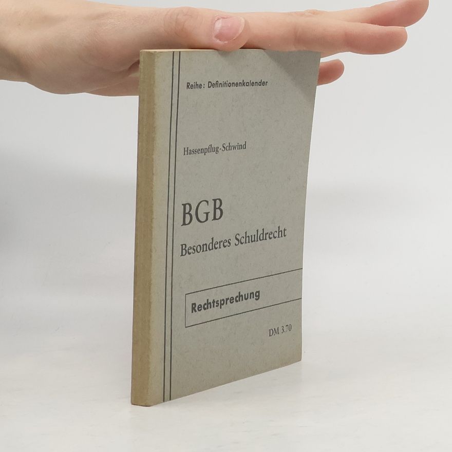 Dieter Hassenpflug BGB Besinderes Schulrecht