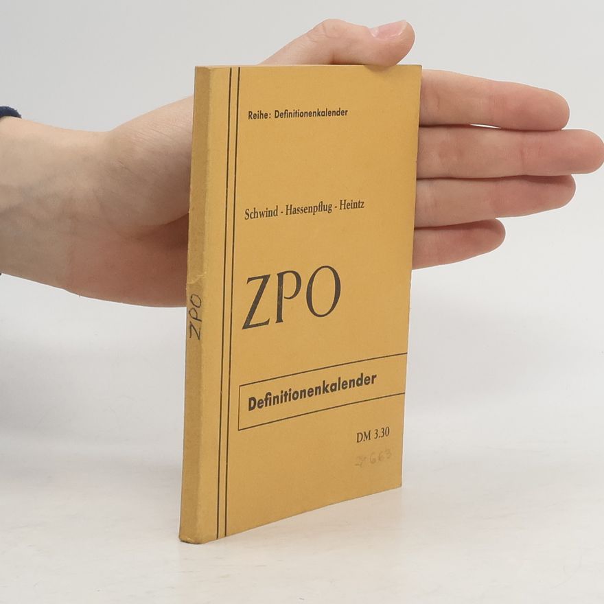 Helwig Hassenpflug ZPO. Definitionenkalender