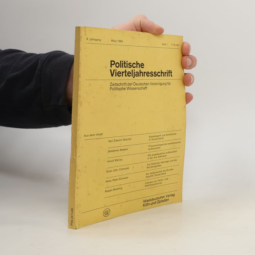 Autorenkollektiv Politische Vierteljahresschrift 9/1968. Heft 1