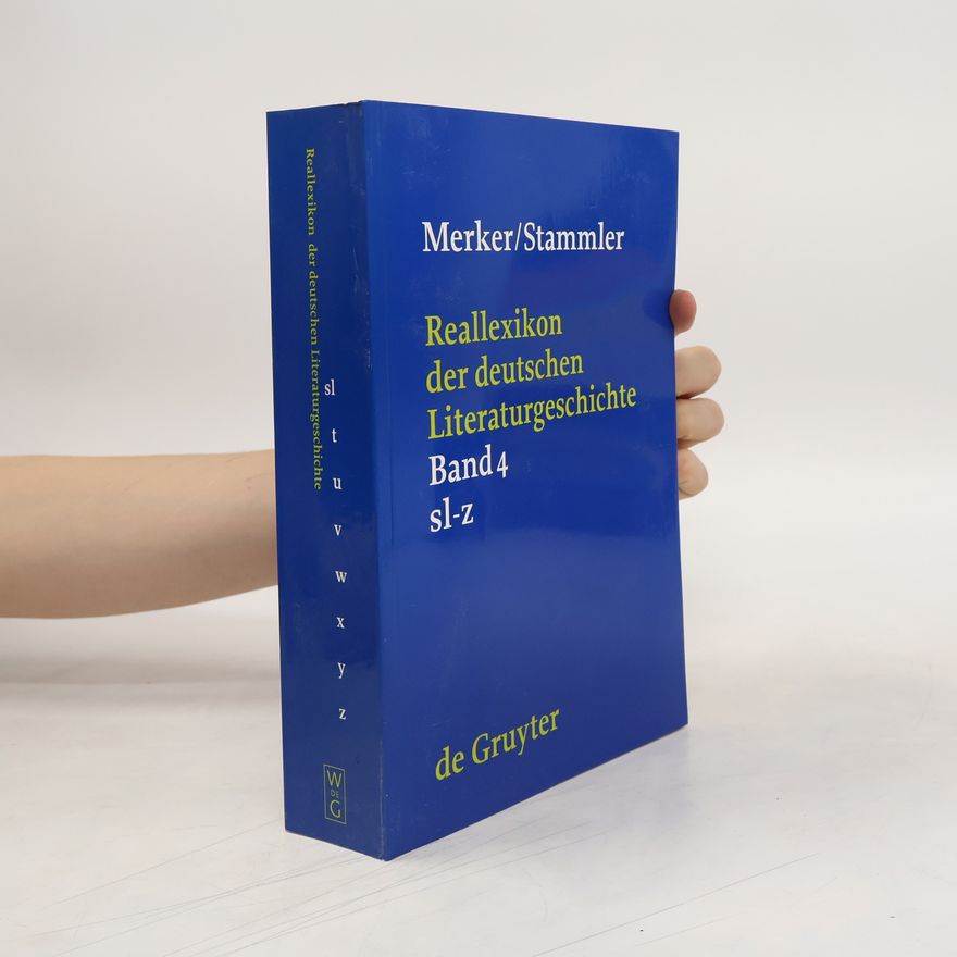 Wolfgang Stammler Reallexikon der deutschen Literaturgeschichte Band 4 sl-z