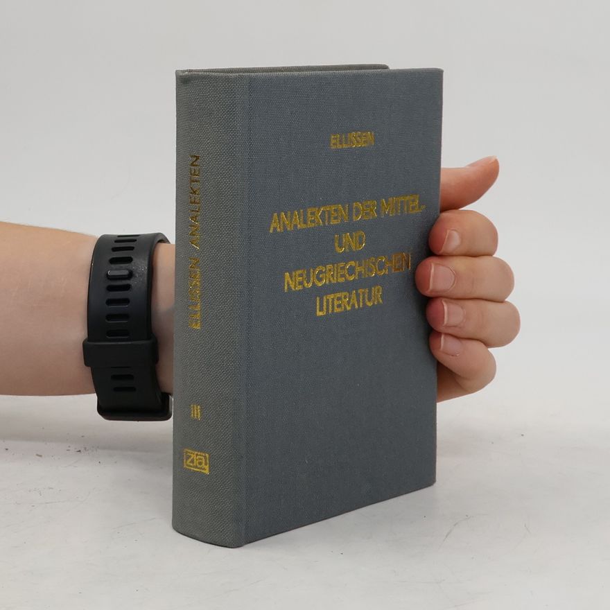 Adolf Ellissen Analekten Der Mittel- und Neugriechischen Literatur 3