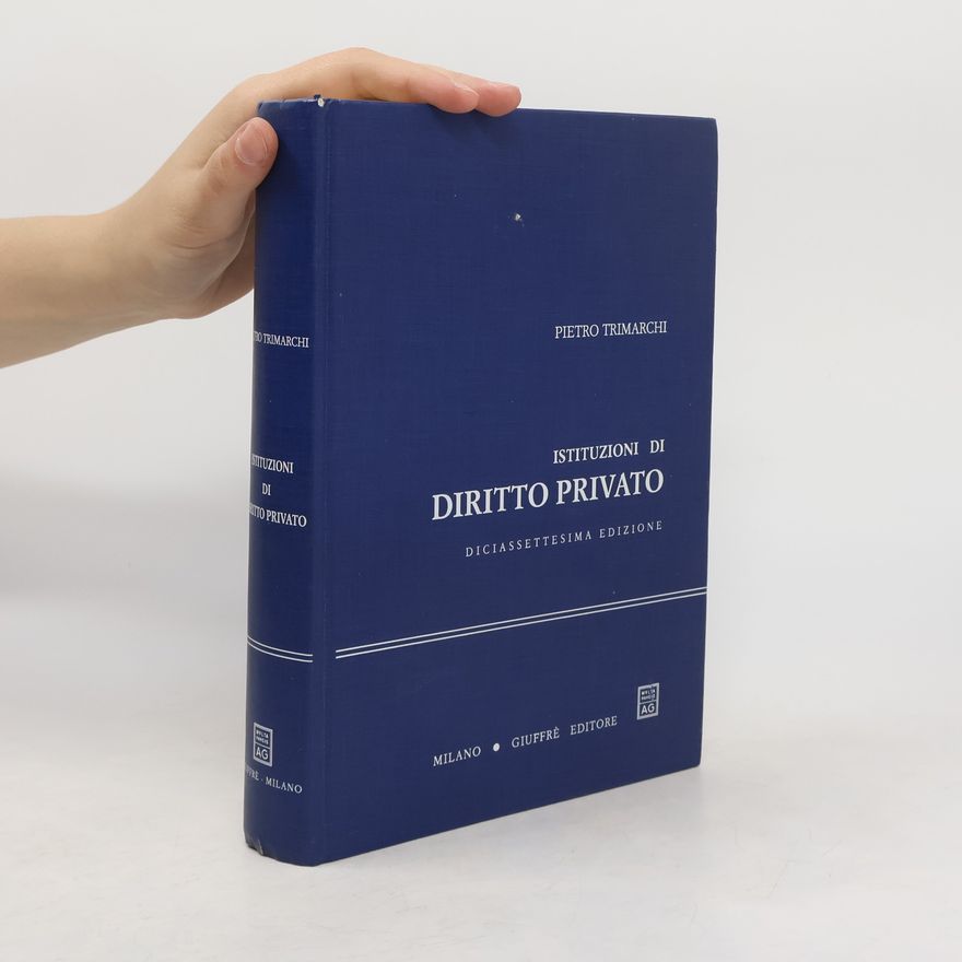Pietro Trimarchi Istituzioni di diritto privato