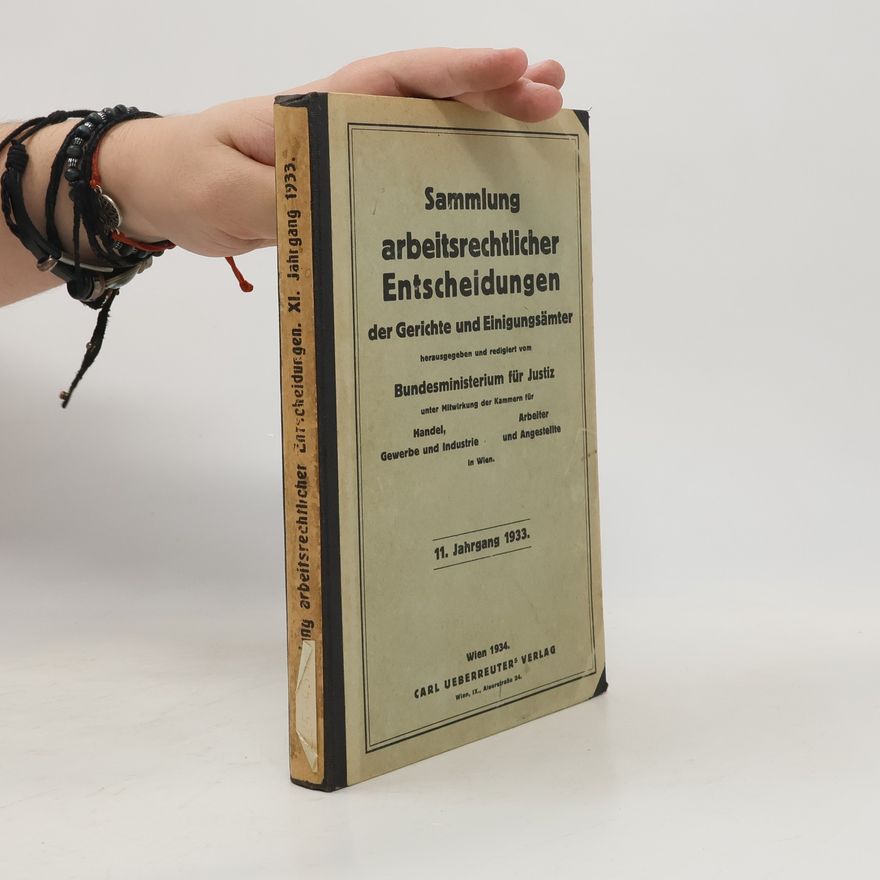 Autorenkollektiv Sammlung arbeitsrechtlicher Entscheidungen der Gerichte und Einigungsamter
