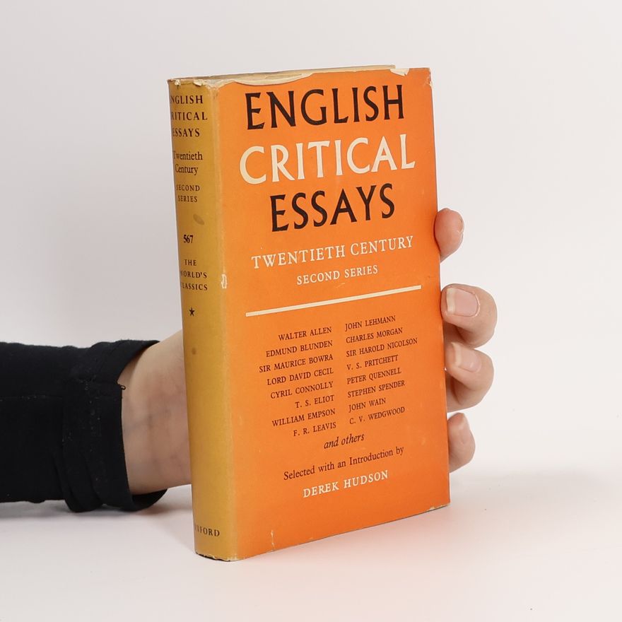 Edmund D. Jones English Critical Essays. Second Series