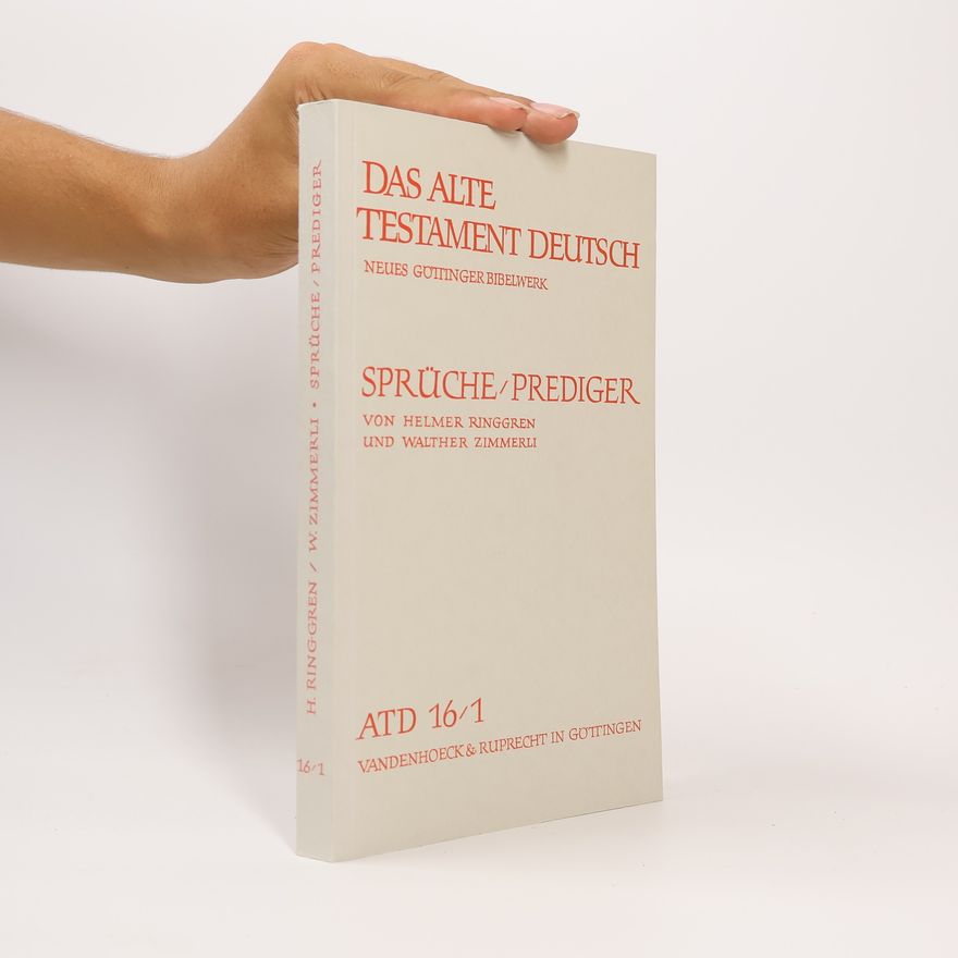 Helmer Ringgren Das Alte Testament Deutsch - Neues Göttinger Bibelwerk - 16/1: Sprüche / Prediger